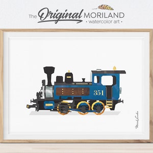 Train Print, Steam Locomotive Print, Train Printable, Transportation Decor, Train Decor, Boy Bedroom Art, Train Wall Art, Kid Room Decor