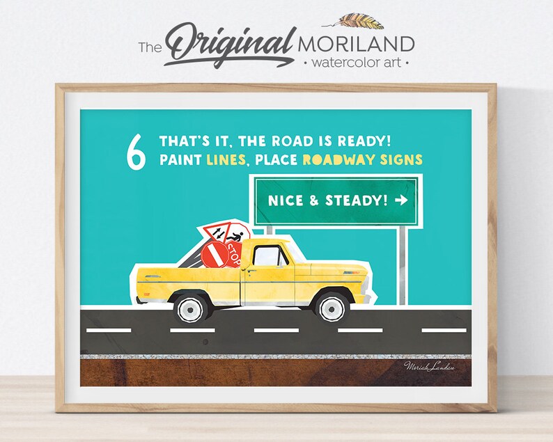 How to Build a Road Poem by MORILAND® Educational Wall Art Etsy