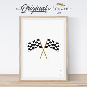 Racing Flag Printable | Vertical, Start Flags, Race Flags, Checkered Flag Wall Art, Finish Flags, Racecar Wall Decor, MORILAND®