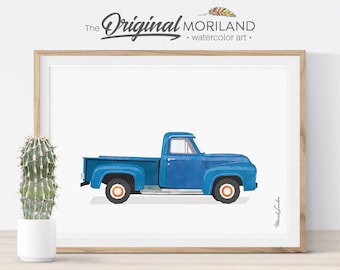 Old Truck Print, Pickup Truck Wall Art, Car Print, Truck Art, Nursery Prints, Car Printable Poster, Toddler, Transportation Art, MORILAND®