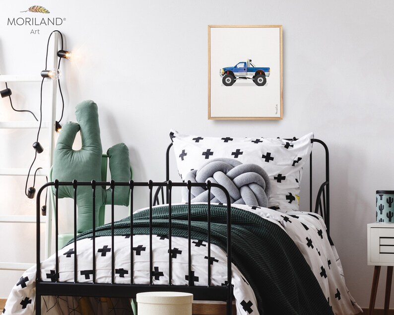 Car Print Transportation Wall Decor Boy Toddler Room Decor Watercolor Decor 4x4 Car Vertical Print Lifted Truck Wall Art Printable