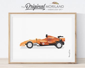 Impression chambre d'enfant voiture de course, art mural transport (téléchargement numérique)