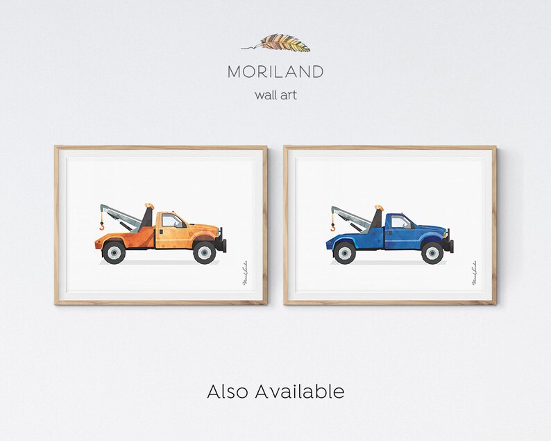 Tow Truck Print Tow Truck Printable Tow Truck Decor Etsy