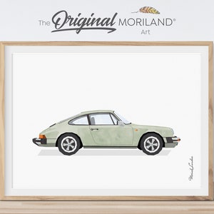 Sage Green Classic Car Print, Vehicle Print, Car Printable Art, Car Decor, Nursery Wall Art, Boy Girl Bedroom Decor | MORILAND®