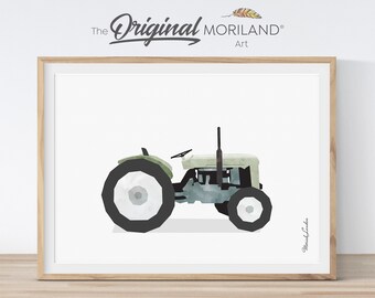 Sage Green Tractor Print, Boys Nursery Decor (Digital Download)