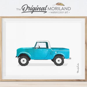 Pickup Truck Print, Classic Car, Vehicle Art, Transportation Decor, Boy Bedroom Art, Instant Download, Boy and Girl Nursery Decor, Car Print