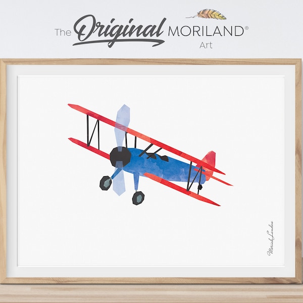 Airplane Print, Aircraft Decor, Biplane Wall Art, Plane Nursery Wall Art, Transportation Decor, Kid Wall Art, Printable, Boy Print, Vintage