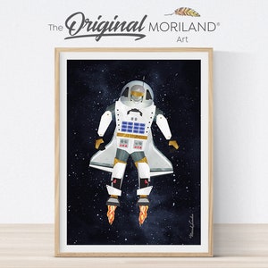 Robot Print, Space Transformer Print, Astronaut Robot Art, Transportation Decor, Vertical Room Decor, Boy Bedroom Art, Printable, MORILAND®