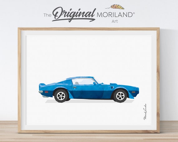 Blue Classic Sports Car Print Printable Car Print - Etsy