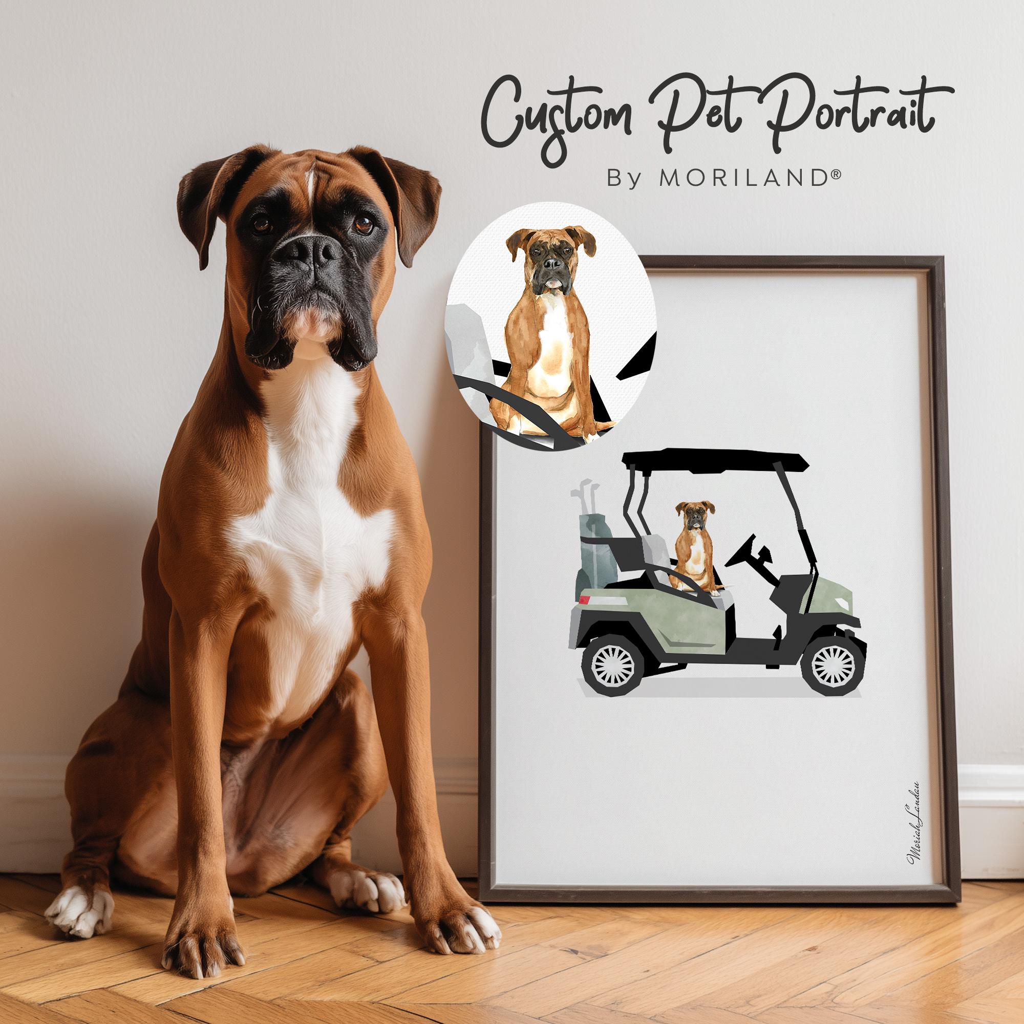 アイドル [MINYYUNY] Precious Lettering PET Color Custom Pet Portrait | Dog in Car Art | Personalized Pet