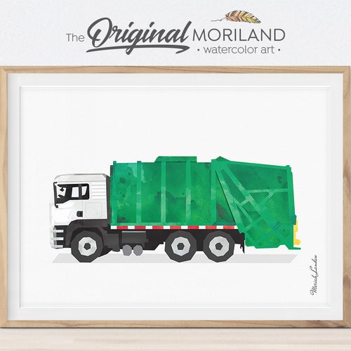 Home & Living Garbage Truck Print Garbage Truck Poster Truck Print