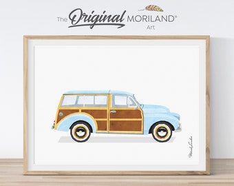 Baby Blue Woodie Car Nursery Print (Digital Download)