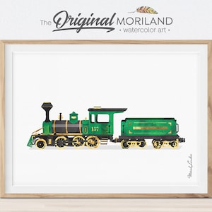 Steam Train Print, Locomotive Art, Train Decor, Train Nursery, Transportation Wall Art, Boy Bedroom Art, Kid Room Decor, Train Party