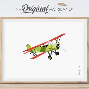 Plane Print, Airplane Print, Biplane Wall Decor, Transportation Print, Vintage Airplane Print, Aviation Nursery Decor, Digital Download