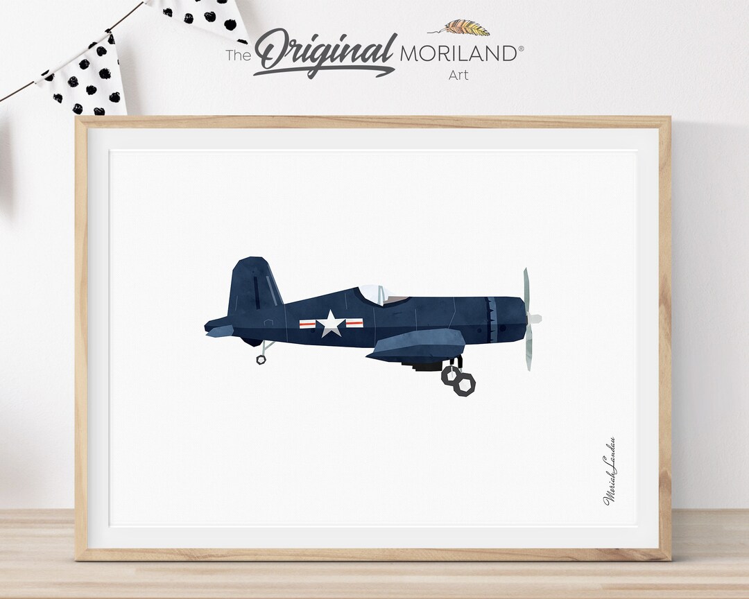 Set Di 8 Poster Ad Acquerello Per Parete - Aeroplani, Mongolfiere E Elicotteri - Stampe Artistiche 20,3x25,4 Cm Senza Cornice Per Cameretta Bambini E Decorazione Casa - 2