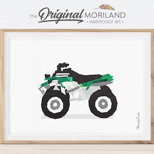 ATV Wall Art, Quad Bike Print, Transportation Nursery, Toddler Wall Art, Four Wheeler Print, Watercolor Decor, Bike Nursery, Printable Art