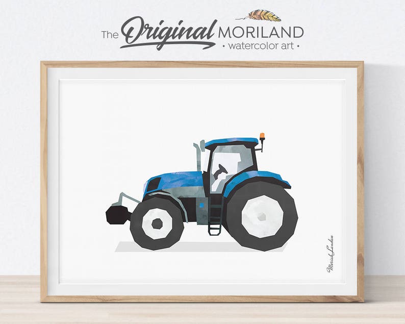 Tractor Print Tractor Nursery Transportation Decor Little Etsy