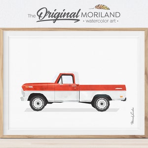 Truck Print, Pickup Truck Wall Art, Vintage Car Print, Truck Art, Boy Nursery Decor, Car Printable Poster, Transportation Decor, MORILAND®