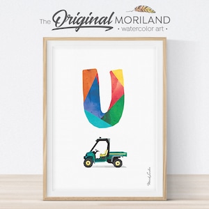 Alphabet Print, Letter U Print, Transportation Alphabet, ABC Poster, Personalized Name, Vehicle Decor, Alphabet Vehicle Print, Printable