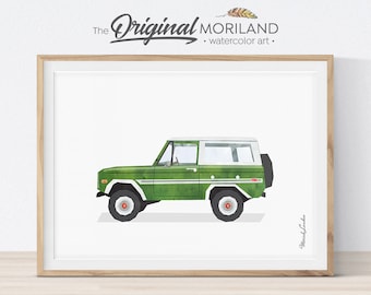 SUV Print, SUV Wall Art, Transportation Decor, Girl Boy Room, Watercolor Decor, Vintage Car, Toddlers Room Decor, Printable, Classic Car