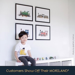 Bullet Train Print, Transportation Art Print, Train Illustration, Vehicle, Nursery Wall Art, Train Decor, Boys Room Art, Train Birthday image 3