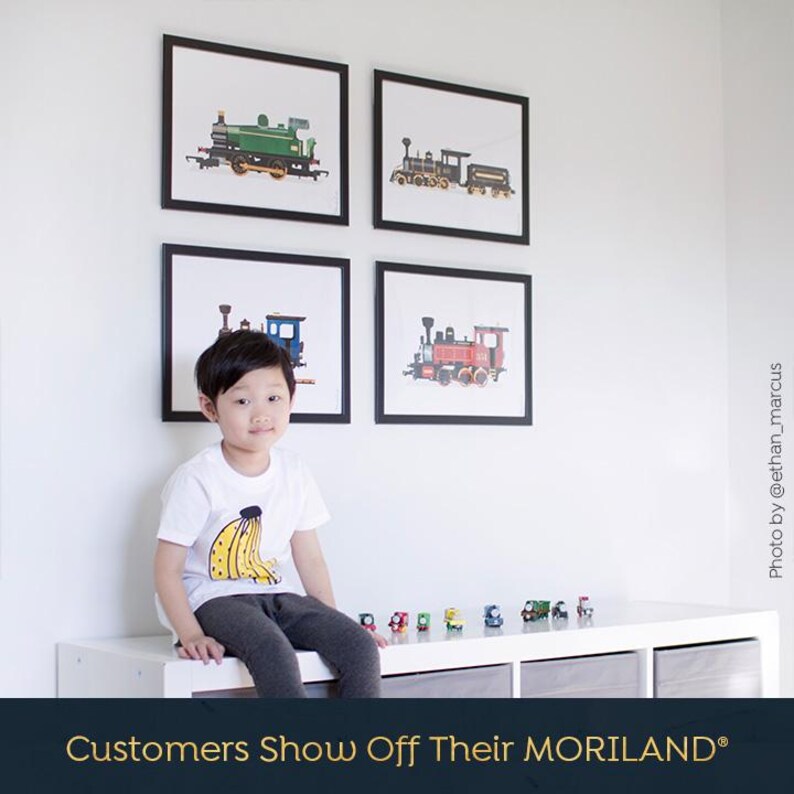 Bullet Train Print, Transportation Art Print, Train Illustration, Vehicle, Nursery Wall Art, Train Decor, Boys Room Art, Train Birthday image 3