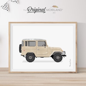 Beige SUV Print, Car Printable Wall Art, Transportation Décor, Girl Boy Room Art, Boy Nursery Poster, Vintage Car | MORILAND®