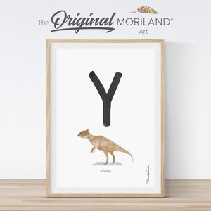 Alphabet Print, Letter Y Print, Personalized Name Nursery, ABC Poster, Boy Name Nursery, Dinosaur Print, Alphabet Art, Dinosaur Printable