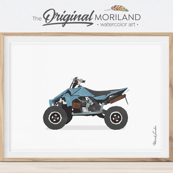 Quad Bike Print, Four Wheeler Art, Transportation Wall Art, Motocross Decor, Boy Bedroom Art, Toddler Wall Art, Kid Bedroom Decor, Printable