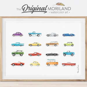 Cars Print, Transportation Wall Art, Classic Cars Printable, Toddler Room Decor, Nursery Poster, Classroom Decor, Vehicle Boy Bedroom Art