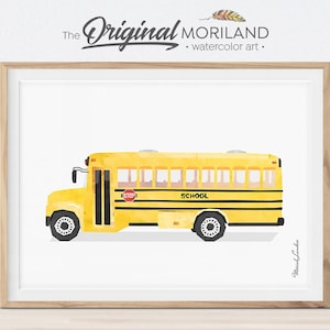 School Bus Print, Bus Print, Nursery Prints, Vehicles Nursery Art, Transportation Decor, Kid Room Decor, Classroom Wall Art, Car Printable