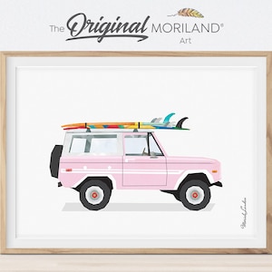 Car Print, Vintage Car Print, Printable Surfboard Wall Art, Surf Art, Transportation Decor, Boy Nursery Decor, Surf Nursery Decor, MORILAND®