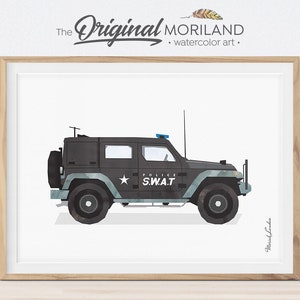 SWAT Fahrzeug Druck, Polizeiauto Wandkunst (Digitaler Download)