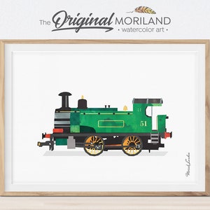 Treinprint, locomotief muurkunst, trein afdrukbaar, transportmuurdecoratie, kinderspeelkamer decor, kinderkamerprint, treinmuurkunst, MORILAND®