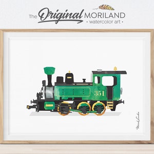 Steam Locomotive Print, Train Printable, Steam Engine Art, Transportation Nursery, Prints for Boys Room, Train Nursery Decor, Train Wall Art