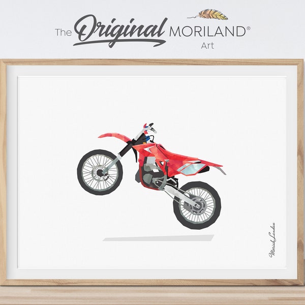 Dirt Bike Wall Art, Transportation Print (Digital Download)