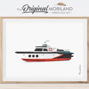 Boat Print, Nursery Wall Art, Nautical Decor, Marine, Transportation Wall Art, Room Wall Decor, Play Nautical Nursery, Instant Download