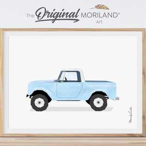 Pickup Truck Print, Classic Car, Vehicle Art, Transportation Decor, Boy Bedroom Art, Baby Blue Print, Nursery Wall Decor, Car Print