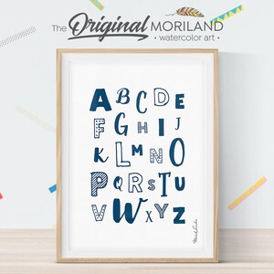 Alphabet Wall Art, Alphabet Print, ABC Print, Vertical, Nursery Decor, Alphabet Poster, Kids ABC Poster, Alphabet Art,Alphabet Printable Art