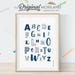 Alphabet Wall Art, Alphabet Print, ABC Print, Vertical, Nursery Decor ...