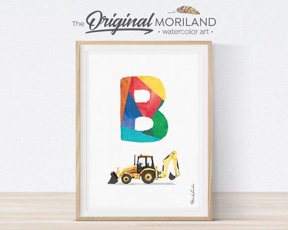 Alphabet Print, Letter B Print, Name Wall Art, ABC Poster, Letters