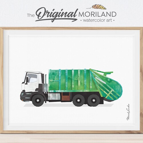Home & Living Garbage Truck Print Garbage Truck Poster Truck Print