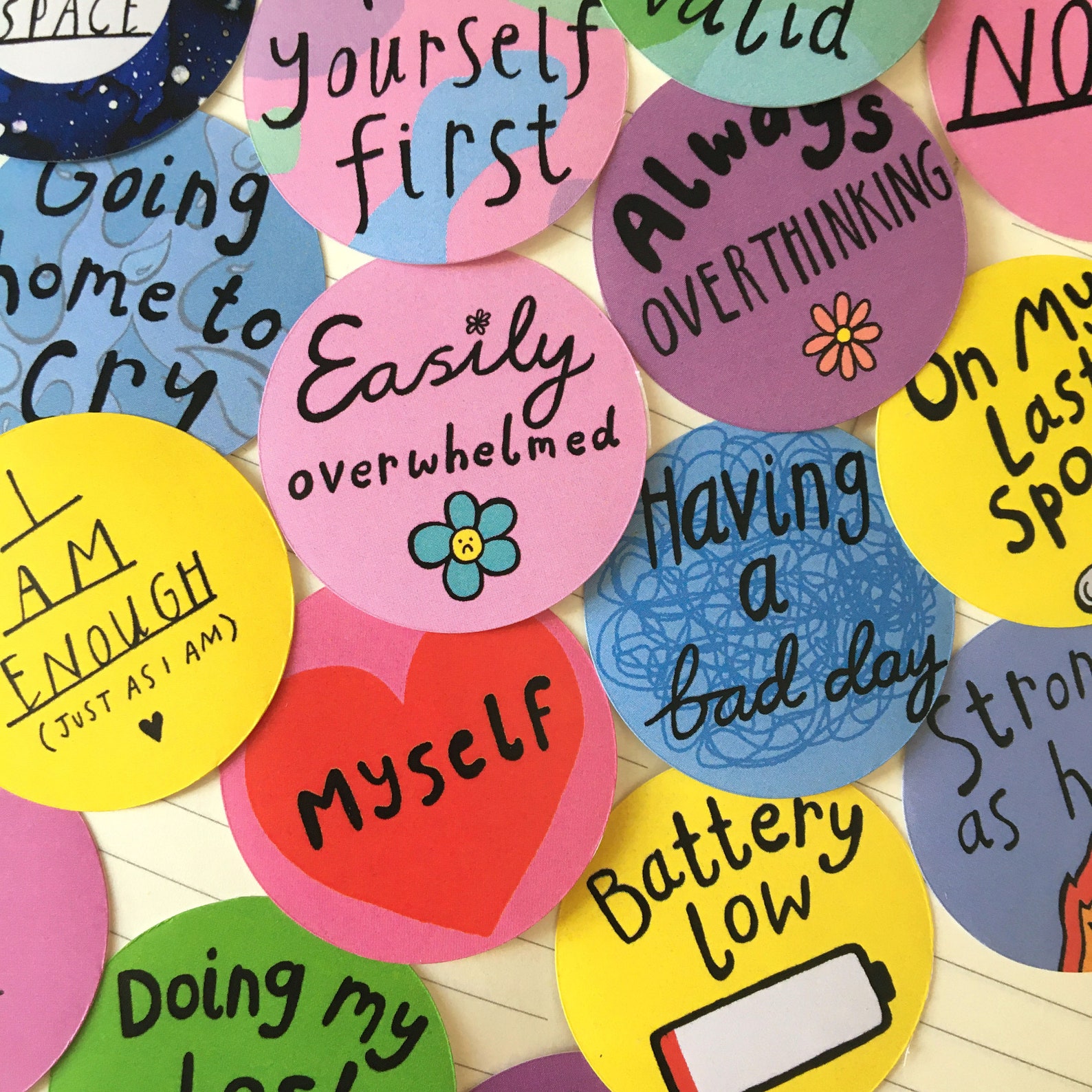 Mental Health Stickers Journal Stickers Anxiety Depression Etsy