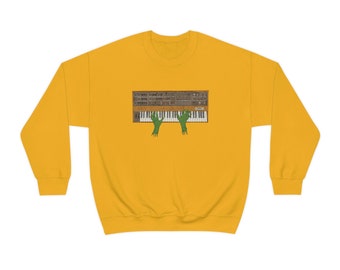 Ghost Synthesizer Sweatshirt, Halloween Sweatshirt,Ghost Sweatshirt,Retro Spooky Season, analog, retro, vintage, modular, 80s, 70s, punk
