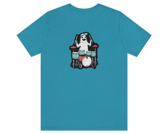 Drummer Ghost Playing Drums Shirt, Ghost Shirt Retro Halloween shirt, Vintage Ghost Halloween Shirt, Retro Fall Shirt, Fall Shirt, punk