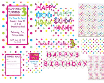 Tema de cumpleaños de Polka Dot