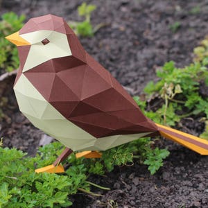 Bird papercraft - printable DIY pdf template