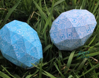 Easter Eggs papercraft - printable DIY pdf template