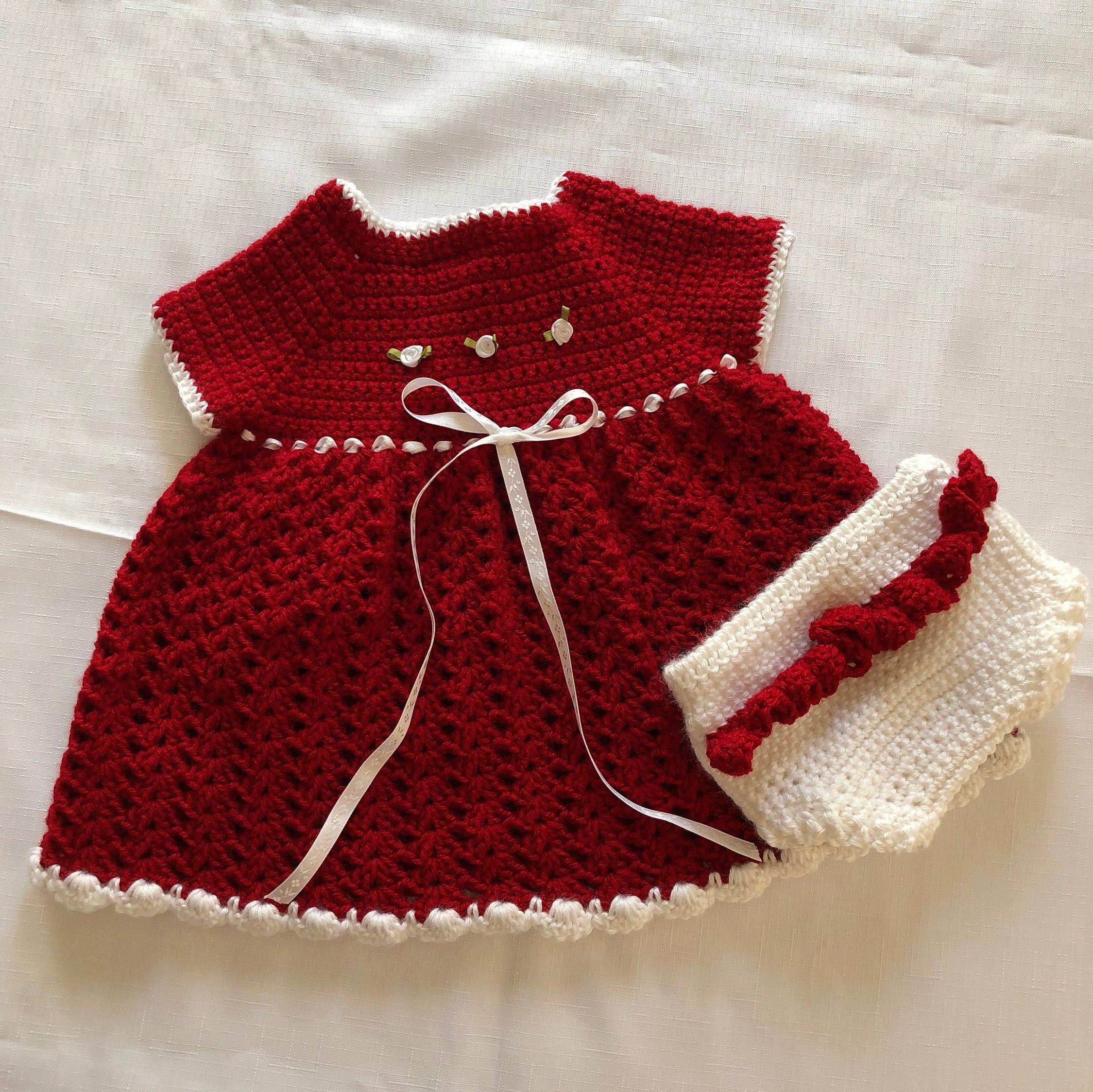 Handmade Baby Girl Dress and Diaper Cover - Etsy