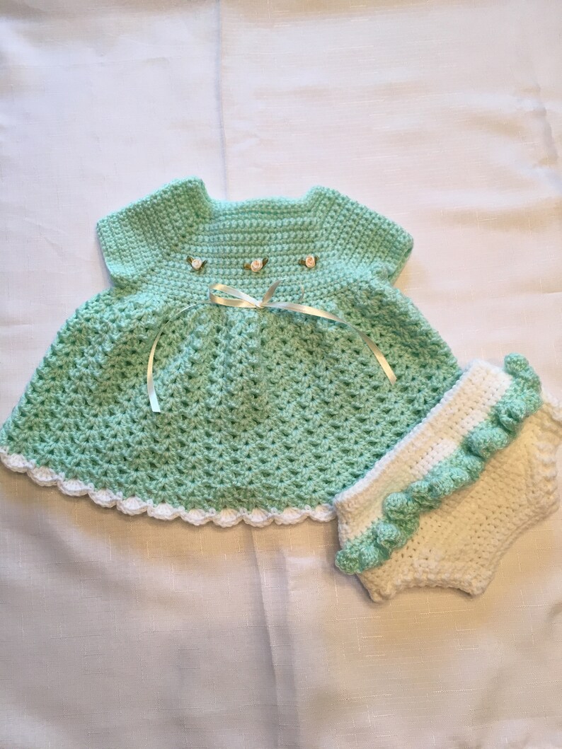Handmade Baby Girl Dress and Diaper Cover Etsy